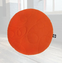 Load image into Gallery viewer, Tangerine Swirl Round Felt Cushion