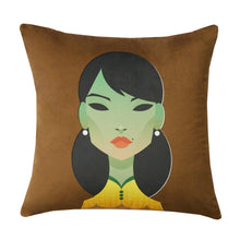 Load image into Gallery viewer, Green Lady Cushion