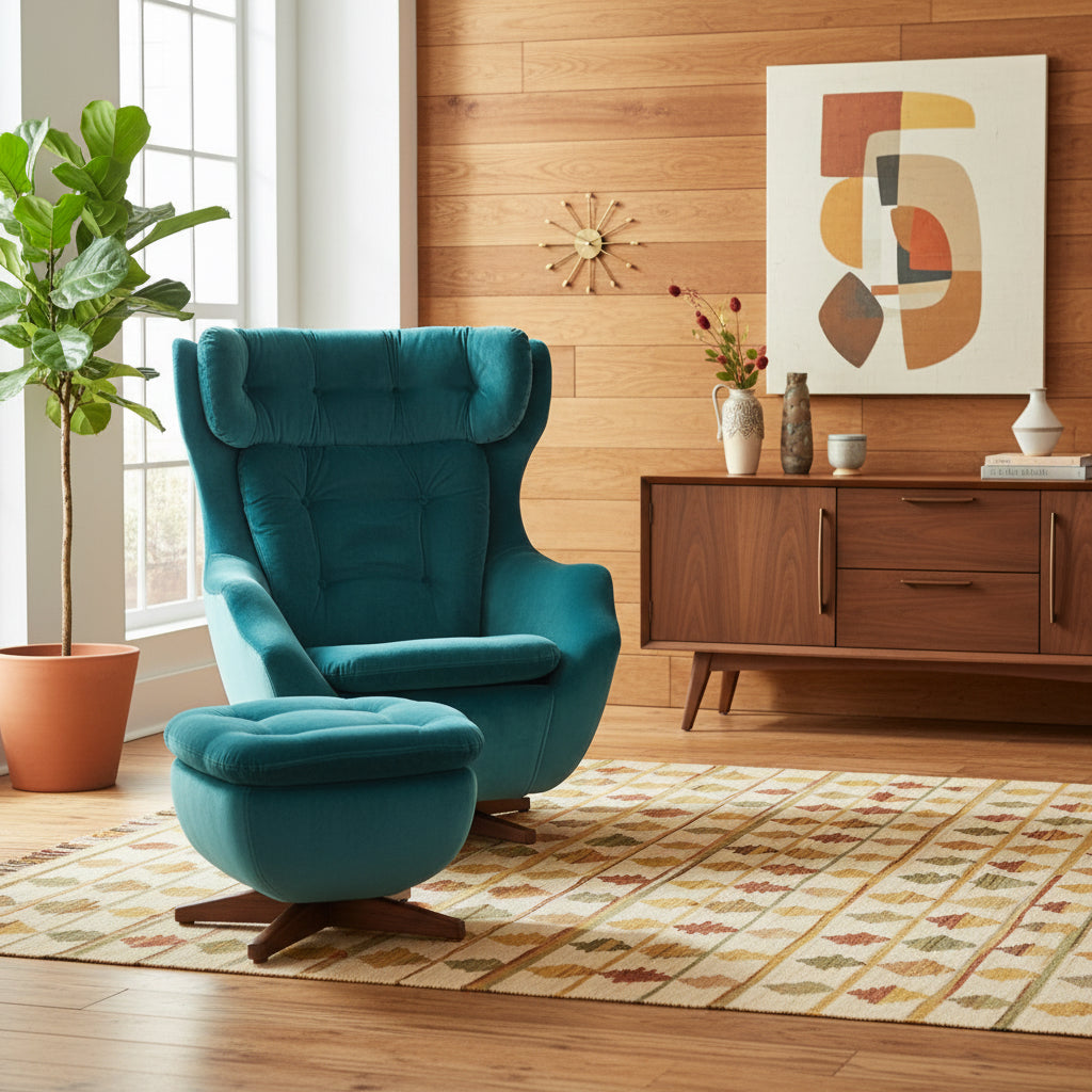 Parker Knoll Statesman 1028 with Matching Footstool – Reloved