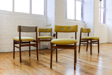 Load image into Gallery viewer, Big Button Two Tone Mid-Century Dining Chairs.
